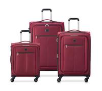Delsey Paris Pin Up 6 4 ruedas Juego de maletas 3 piezas con pliegue de expansión rojo