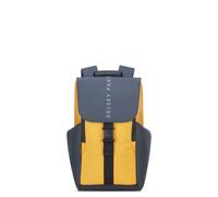 Delsey Paris Securflap Mochila de negocios Bloqueo RFID 45 cm Compartimento para el portátil amarillo