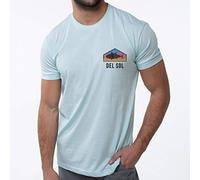 DelSol - Camiseta clásica para hombre - Big Fish - Azul hielo - Camisa que cambia de color - Jersey de algodón preencogido - Ajuste relajado - Proporciona espacio adicional en todo el pecho - Etiqueta sin etiqueta - S - 1 pieza