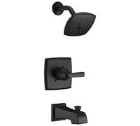 Delta Ashlyn 14 Series Bathtub and Shower Faucet Set, Matte Black Shower Head and Handle Set, Valve Trim Kit, Matte Black T14464-BL (Valve Not Included)