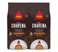 Delta Cafés - Café en Grano Chávena - Pack 2 x 1 Kg - Intensidad 12 - Mezcla de Granos Arábica y Robusta - Sabor Intenso y Aromático con Notas de Especias, Palomitas, Chocolate y Avellanas