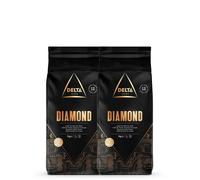 Delta Cafés - Café en Grano Diamond - 2 Paquetes de 1 Kg - Intensidad 12 - Mezcla de Granos de Café Tostados Arábica y Robusta - Altamente Aromático con Notas de Maíz y Cacao. FlavorName: Diamond;