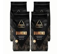 Delta Cafés - Café en Grano Diamond - 4 Paquetes de 1 Kg - Intensidad 12 - Mezcla de Granos de Café Tostados Arábica y Robusta - Altamente Aromático con Notas de Maíz y Cacao. FlavorName: Diamond;
