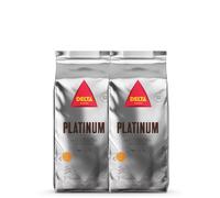 Delta Cafés | Café en Grano Platinum 2x1 Kg Intensidad 12 Arábica Robusta | Tueste Natural, Notas de Caramelo, Chocolate y Palomitas
