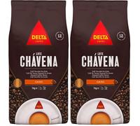Delta Cafés Lote Chávenla - Café en Grano - Combinación Exóticas variedades - Sabor Marcado y Aromático - 1 kg (Paquete de 2)