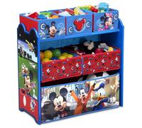 Delta Children Disney Mickey Mouse - Organizador de juguetes de 6 contenedores