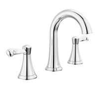 Delta Esato - Grifo de baño generalizado, cromado, grifo de lavabo de baño, 3 agujeros, montaje de drenaje incluido, etiquetado WaterSense, 35897LF