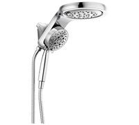DELTA Faucet 58680 HydroRain H2Okinetic 5 ajustes dos en uno, cabezal cromado con ducha de mano