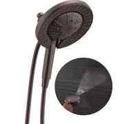 Delta Faucet 7-Setting In2ition 2-in-1 Dual Shower Head with ProClean Spray, Hose, 2.5 GPM