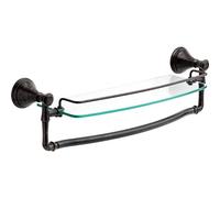 Delta Faucet 79710-RB Cassidy 18-Inch Glass Shelf with Bar, Venetian Bronze by Faucet