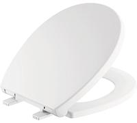 DELTA FAUCET 800903-WH Morgan - Asiento de inodoro redondo con cierre estándar y parachoques antideslizantes, color blanco