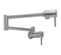 Delta Faucet Contemporary Wall-Mount Pot Filler Faucet, Arctic Stainless 1165LF-AR