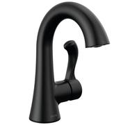 Delta Faucet Esato Matte Black Bathroom Faucet, Single Hole Bathroom Faucet Black, Single Handle Bathroom Faucet, Bathroom Sink Faucet, Drain Assembly Included, Matte Black 15897LF-BL