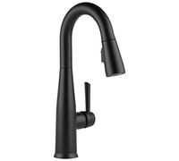 Delta Faucet Essa - Grifo de barra táctil, grifo de barra negro mate, grifo de fregadero de barra de un solo agujero, grifos de barra húmeda con pulverizador extraíble, grifo de fregadero de