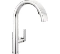 Delta Faucet Keele - Grifo de cocina extraíble cromado, grifos de cocina cromados con rociador extraíble, grifo para fregadero de cocina con cabezal de pulverización de acoplamiento magnético, cromado
