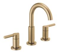 Delta Faucet Nicoli 35749LF-CZ - Grifo de baño de 3 agujeros, montaje de drenaje, bronce champán