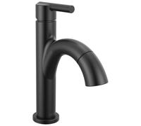 Delta Faucet Nicoli - Grifo de baño extraíble de un solo agujero, negro mate, grifo de baño con pulverizador extraíble, grifo de baño de una sola manija, negro mate 15749LF-BLPD