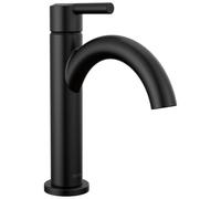 Delta Faucet Nicoli - Grifo de baño negro mate, grifo de baño de un solo agujero, grifo de baño de una sola manija, negro mate 15749LF-BL