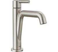Delta Faucet Nicoli Single Hole Bathroom Faucet Brushed Nickel, Single Handle Bathroom Faucet, Drain Assembly, Stainless 15849LF-SS