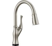 Delta Faucet Ophelia - Grifo de cocina de níquel cepillado, grifos de cocina con rociador extraíble, grifo para fregadero de cocina, acoplamiento magnético, SpotShield inoxidable 19888TZ-SP-DST