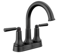 Delta Faucet Saylor 2535-BLMPU-DST - Grifo de baño negro mate, llave de lavabo de baño, tecnología de sello de diamante, montaje de drenaje de metal, negro mate