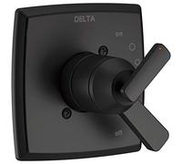 Delta Faucet T17064-BL Ashlyn Monitor 17 Series - Embellecedor de válvula solamente, negro mate