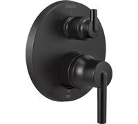 DELTA FAUCET T24859-BL Contemporary Monitor Serie 14 Válvula de ducha integrada de 3 ajustes con desviador, negro mate