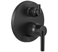 Delta Faucet T24959-BL Contemporary Monitor Serie 14 Válvula de ducha integrada de 6 ajustes con desviador, negro mate