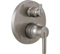 DELTA FAUCET T24959-SS - Válvula de monitor trínseco contemporáneo de acero inoxidable serie 14 con desviador integrado de 6 ajustes