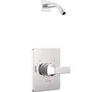 Delta Faucet Velum 14 Series - Kit de moldura de válvula de ducha cromada de una sola función, mango de ducha, kit de moldura de ducha Delta T14237-LHD (cabezal de ducha y válvula no incluidos)