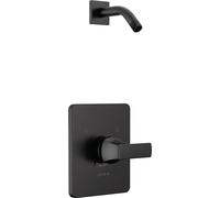 Delta Faucet Velum 14 Series T14237-BLLHD - Kit de moldura de ducha negra de una sola función, mango de ducha, kit de moldura de ducha Delta negro mate (cabezal de ducha y válvula no incluidos)