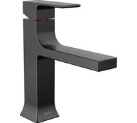 Delta Faucet Velum - Grifo de baño de un solo agujero, grifo de lavabo de baño negro, grifo de baño de una sola manija, montaje de drenaje emergente, negro mate 537-BLMPU-DST