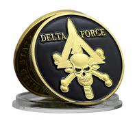 Delta Force Challenge Coin - Moneda de sello naval de las fuerzas especiales con calavera y espada, regalo militar para veteranos y soldados