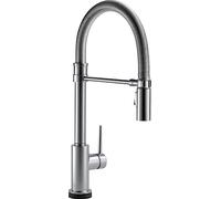 Delta grifo 9659t-ar-dst Trinsic Pro caño sola manija primavera desplegable grifo de la cocina con touch2o tecnología, Arctic inoxidable, 9659T-AR-DST