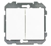 Delta Iris Conmutador doble (Blanco, Colocar, Aluminio)