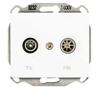Delta Iris Toma TV (Blanco, Mate, Aluminio, Montaje enrasado)