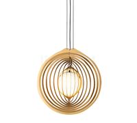 Delta Light Soiree, lámpara de suspensión, dorado - 82,6 cm - cubierta opalino
