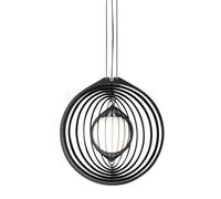 Delta Light Soiree, lámpara de suspensión, negro - 82,6 cm - cubierta opalino