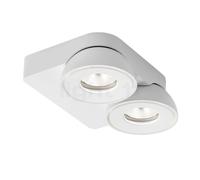 Delta Light Tweeter, lámpara de techo LED 2 focos, blanco - regulable por corte de fase