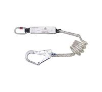 Delta Plus AN208S200CD - Pack de 5 amortiguadores de cuerda de 2 m + 1 AM002 + 1 Am022, color blanco/negro