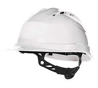 Delta plus - Casco obra ventilado polipropileno ajuste rotor blanco