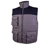 Delta plus - Chaleco herald poliester algodón gris azul marino talla -s