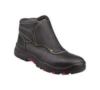 Delta Plus COBR4S3NO44 S3NO44 - Botas de altura con lengüeta de piel granulada pigmentada S3 HRO HI SRC, color negro, talla 44, Negro, 40 EU