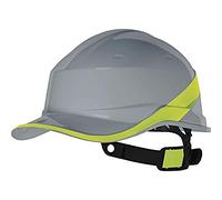 Delta Plus DIAM5GRJAFL - Casco de béisbol (ajustable, 1 unidad), color gris y amarillo
