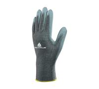 Delta plus - Guante punto poliester palma poliuretano gris talla 9
