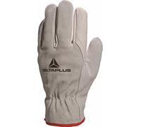 Delta plus guantes de piel - Guante ajustable vacuno/serraje vuelta gris 8
