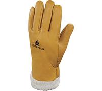 Delta plus guantes de piel - Guante para frío flor vacuno forro amarillo talla 8