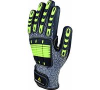 Delta plus guantes high-tech - Juego guante soporte polietileno am/gris negro 10(1 par)