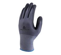 Delta plus - Juego guante poliester nitrilo pvc gris/negro talla 7(1par)