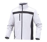 Delta Plus LULE2BCXX Lulea2 Chaqueta Softshell Poliéster/Elastano, Talla 2XL, Blanco/Gris, Paquete de 10